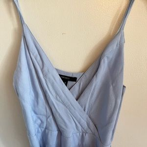 Forever 21, Medium, Baby blue romper, Tie on waist, Side Zipper, Worn twice,